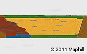 Political Panoramic Map of General Taboada, darken