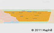 Political Panoramic Map of General Taboada, lighten