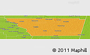 Political Panoramic Map of General Taboada, physical outside