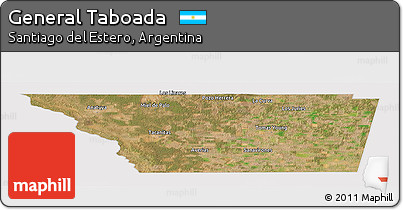 Satellite Panoramic Map of General Taboada, cropped outside