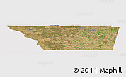 Satellite Panoramic Map of General Taboada, cropped outside