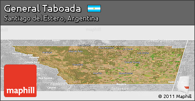 Satellite Panoramic Map of General Taboada, lighten, desaturated