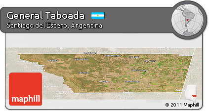 Satellite Panoramic Map of General Taboada, lighten