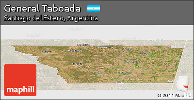 Satellite Panoramic Map of General Taboada, lighten