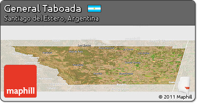 Satellite Panoramic Map of General Taboada, lighten