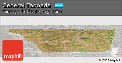 Satellite Panoramic Map of General Taboada, lighten, semi-desaturated