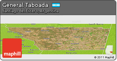 Satellite Panoramic Map of General Taboada, physical outside