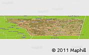 Satellite Panoramic Map of General Taboada, physical outside