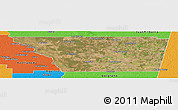 Satellite Panoramic Map of General Taboada, political outside