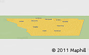 Savanna Style Panoramic Map of General Taboada, single color outside