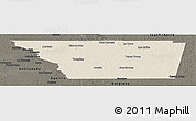 Shaded Relief Panoramic Map of General Taboada, darken