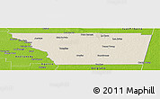 Shaded Relief Panoramic Map of General Taboada, physical outside