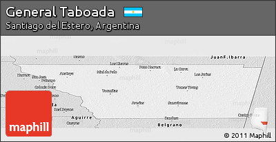 Silver Style Panoramic Map of General Taboada