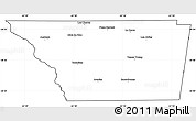 Blank Simple Map of General Taboada, cropped outside