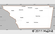 Gray Simple Map of General Taboada, cropped outside