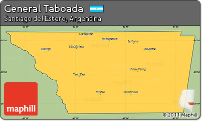 Savanna Style Simple Map of General Taboada, cropped outside