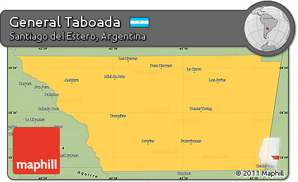 Savanna Style Simple Map of General Taboada
