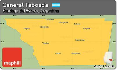 Savanna Style Simple Map of General Taboada, single color outside