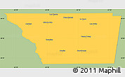 Savanna Style Simple Map of General Taboada, single color outside