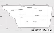 Silver Style Simple Map of General Taboada, cropped outside