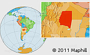 Political Location Map of Santiago del Estero