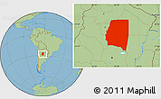 Savanna Style Location Map of Santiago del Estero