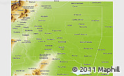 Physical Panoramic Map of Santiago del Estero