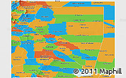 Political Panoramic Map of Santiago del Estero