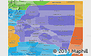 Political Shades Panoramic Map of Santiago del Estero