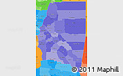 Political Shades Simple Map of Santiago del Estero