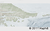 Physical 3D Map of Ushuaia (Is.), lighten, semi-desaturated