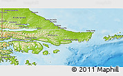 Satellite 3D Map of Ushuaia (Is.), physical outside