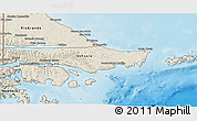 Satellite 3D Map of Ushuaia (Is.), shaded relief outside