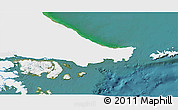 Satellite 3D Map of Ushuaia (Is.), single color outside