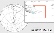 Blank Location Map of Ushuaia (Is.)