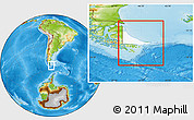 Physical Location Map of Ushuaia (Is.), highlighted parent region