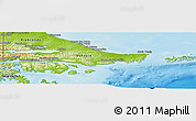 Physical Panoramic Map of Ushuaia (Is.)