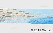 Shaded Relief Panoramic Map of Ushuaia (Is.)