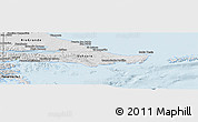 Silver Style Panoramic Map of Ushuaia (Is.)