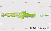 Physical Map of Ushuaia, cropped outside