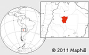 Blank Location Map of Tucuman