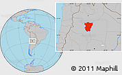 Gray Location Map of Tucuman