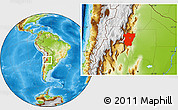 Physical Location Map of Tucuman