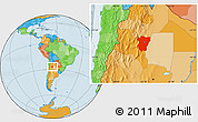 Political Location Map of Tucuman