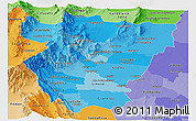 Political Shades Panoramic Map of Tucuman