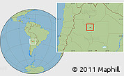 Savanna Style Location Map of Yerba Buena