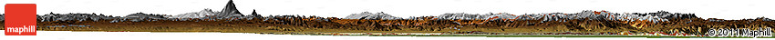 Physical Horizon Map of Armenia X Yerevan, darken