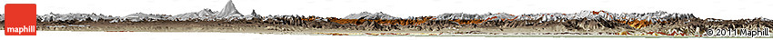 Physical Horizon Map of Armenia X Yerevan, semi-desaturated