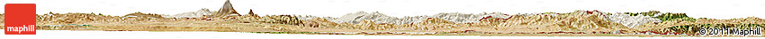 Shaded Relief Horizon Map of Armenia X Yerevan, satellite outside