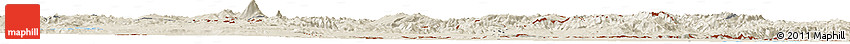 Shaded Relief Horizon Map of Armenia X Yerevan
